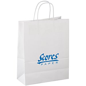 Matte White Shopping Bag - 13" x 10" Main Image