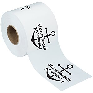 Custom Barricade Tape - 6" - White Main Image
