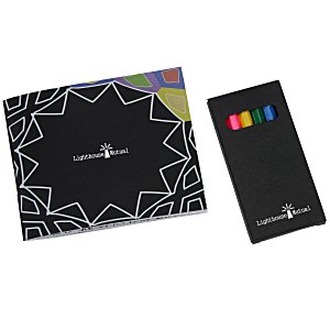 Adult Colouring Book To-Go Set - Matte Black Main Image