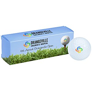 Full Colour 3 Golf Ball Sleeve Main Image