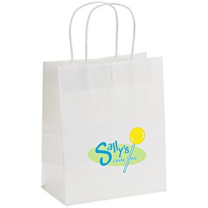 Matte Shopping Bag - 9-3/4" x 7-3/4" - White - Full Colour Main Image