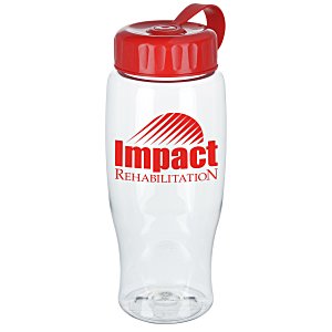 Clear Impact Comfort Grip Bottle with Tethered Lid - 27 oz. Main Image