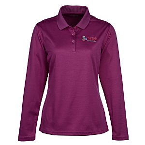 Spin Dye Long Sleeve Pique Polo - Ladies' Main Image