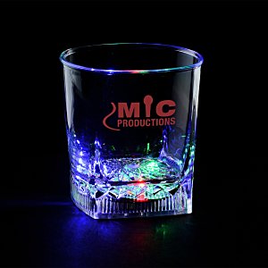 Rounded Cube LED Whiskey Rocks Glass - 8 oz. Main Image