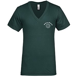 American Apparel Fine Jersey V-Neck T-Shirt - Colours Main Image