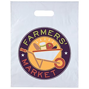 Recyclable Full Colour Die Cut Handle Plastic Bag - 15" x 12" Main Image