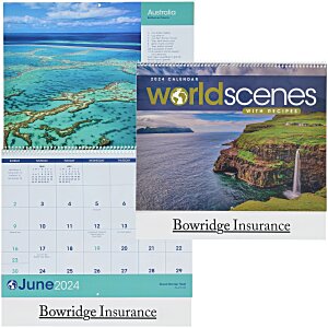 World Scenes with Recipes Calendar Main Image