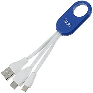 Union Light-Up Logo Duo Charging Cable- Closeout Main Image