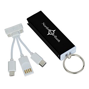 Capsule Duo Charging Cable Keychain - 24 hr Main Image