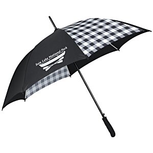Northwoods Plaid Umbrella - 46" Arc - Closeout Main Image