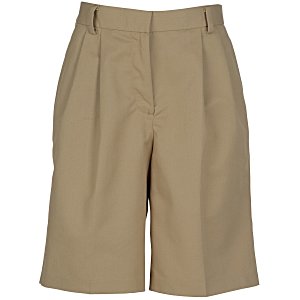 Poly/Cotton Pleated Front Transit Shorts - Ladies' Main Image