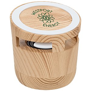 Wood Grain Speaker and Wireless Charging Pad Main Image