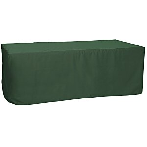 Serged Closed-Back Fitted Table Cover - 8' - Blank Main Image