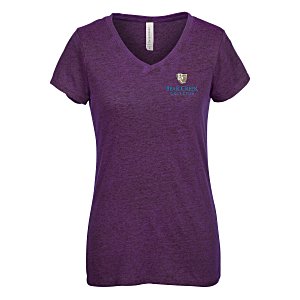 Threadfast Cross Dye V-Neck T-Shirt - Ladies' - Embroidered Main Image