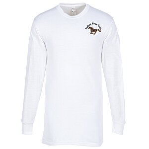 M&O Gold Soft Touch LS T-Shirt - Men's - White - Embroidered Main Image