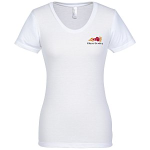 American Apparel Blend T-Shirt - Ladies'  - White - Embroidered Main Image
