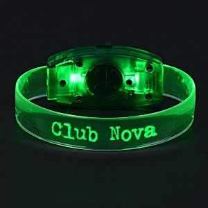 LED Glowing Bracelet - Laser Engraved Main Image