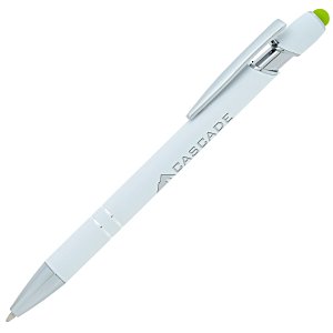 Incline Soft Touch Stylus Metal Pen - White Main Image