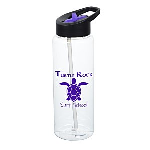 Clear Impact Guzzler Sport Bottle with Two-Tone Flip Straw Lid - 32 oz. Main Image