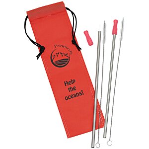 Stainless Steel Straw Set - 2 Pack Main Image