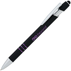 Incline Soft Touch Stylus Metal Pen - Black Main Image