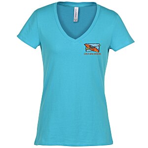 Threadfast Ultimate Blend V-Neck T-Shirt - Ladies' - Embroidered Main Image