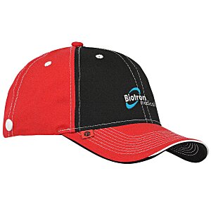Prestige Two-Tone Cap with Face Mask Buttons Main Image