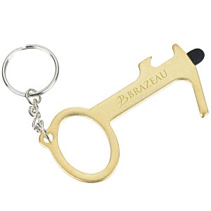 Touchless Bottle Opener with Stylus Keychain Main Image