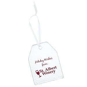 Hammered Glass Ornament - Gift Tag Main Image