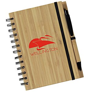 Syracuse Bamboo Cover Notebook with Pen Main Image