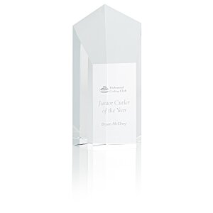 Pentagon Crystal Tower Award - 6" Main Image