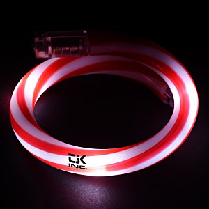 Flashing LED Tube Bracelet - Candy Cane Main Image