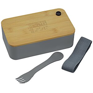 Bento Box with Bamboo Cutting Board Lid Main Image