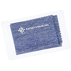 Heathered Cleaning Cloth in Printed Pouch Main Image