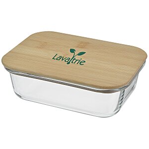 Glass Food Container with Bamboo Lid Main Image