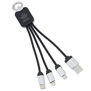 SCX Stellar Light-Up Logo Charging Cable - Rectangle Main Image