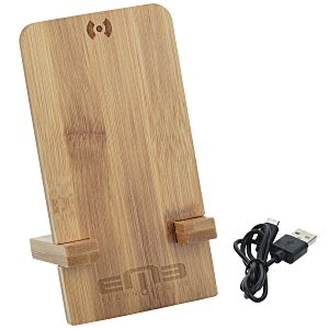 Bamboo Wireless Charger Phone Stand Main Image