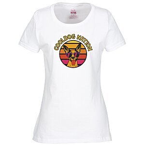 Fruit of the Loom HD T-Shirt - Ladies' - Full Colour - White Main Image