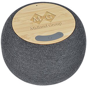 Garm Fabric and Bamboo Speaker with Wireless Charger Main Image