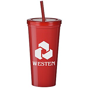 Value Stadium Cup with Lid & Straw - 24 oz. Main Image