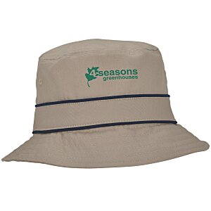 Cotton Bucket Hat with Trim Main Image