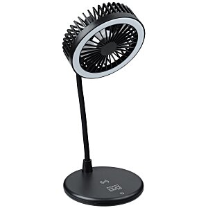 Wireless Charger Desktop Fan with Ring Light Main Image
