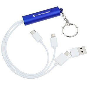 Route Light-Up Logo Duo Charging Cable with USB-C Main Image