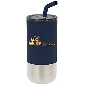 Lagom Tumbler with Stainless Straw - 16 oz. - Full Colour Main Image