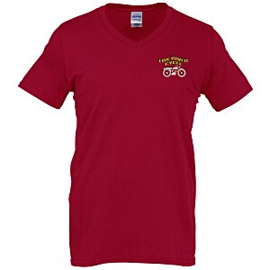 Gildan Softstyle V-Neck T-Shirt - Men's - Embroidered Main Image