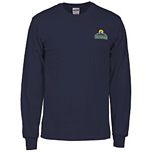Gildan Ultra Cotton LS Pocket T-Shirt - Embroidered Main Image