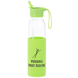 Glass Bottle with Flip Straw Lid - 20 oz. Main Image