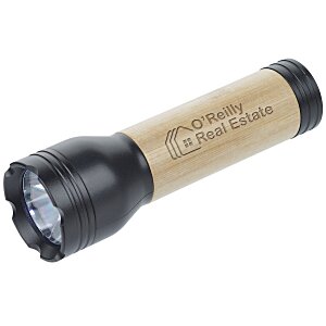 Bamboo Accent Rechargeable Flashlight Main Image