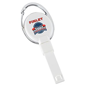 Replay Carabiner Retractable Badge Holder with Slip Clip - Opaque- Full Colour Main Image