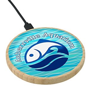 SCX Bamboo Light-Up Logo Wireless Charger Main Image